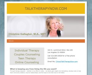 Talk Therapy Now - Christine Gallagher Website Screenshot